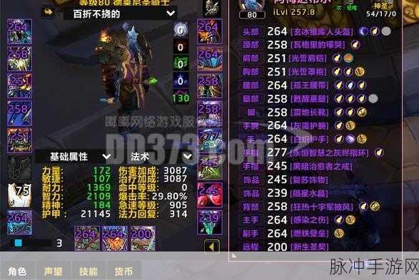 魔兽世界手游攻略,深度解析DKT装备选择