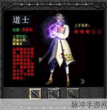 一刀传世战士与道士,职业特点与优劣势全方位对比解析