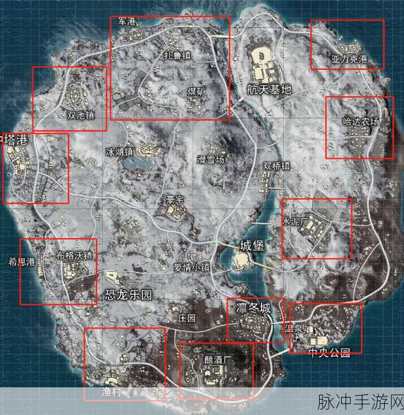 和平精英极寒模式探索,揭秘冰湖镇滑滑梯的奇妙位置