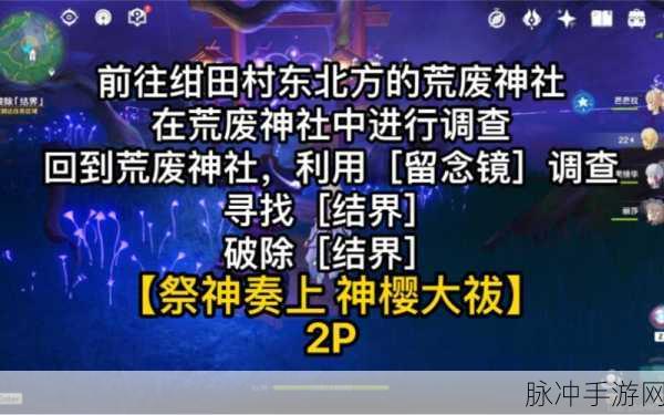 原神探索指南,揭秘绀田村井底密室进入方法