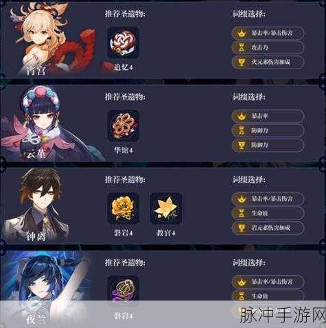 原神夜兰最适合和谁组队？全面解析原神角色配队推荐