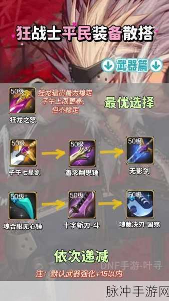 DNF手游狂战士62级PK装备搭配全攻略