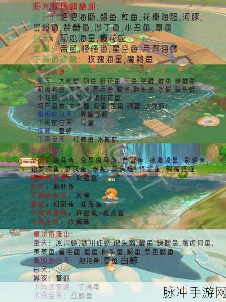 摩尔庄园手游深度攻略,揭秘神秘湖的垂钓秘境