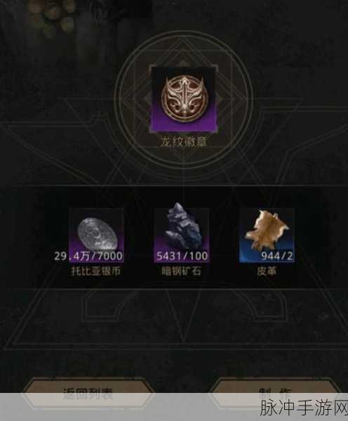 地下城堡3深度攻略,揭秘龙纹徽章的获取之道