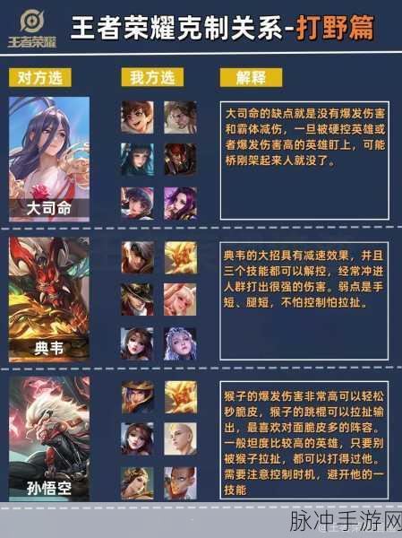 王者荣耀英雄克制攻略,谁能有效克制不知火舞