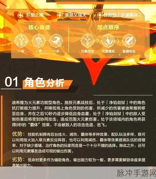 原神迪希雅圣遗物选择全攻略，打造最强火元素战士