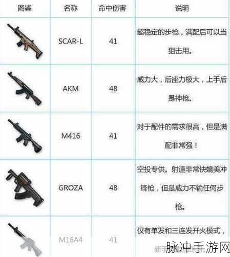 绝地求生大逃杀新手主武器甄选及副武器搭配全攻略