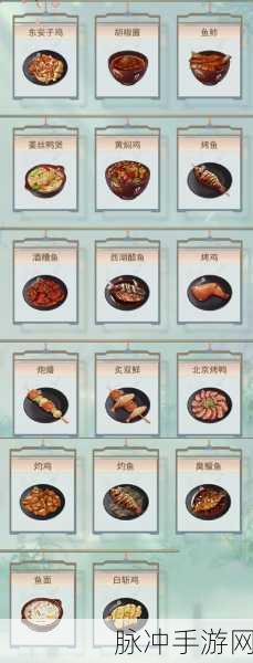 江湖风云录2，美食秘籍——菜谱大全详情深度解析