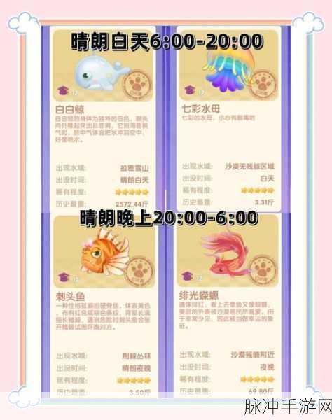 摩尔庄园手游幻彩鱼详细攻略,捕捉位置全解析及最佳垂钓指南