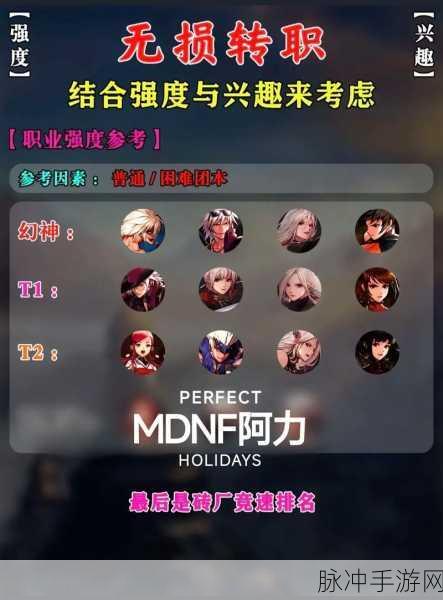 DNF手游全面解析,四大职业转职路径大盘点,探索多样战斗风格