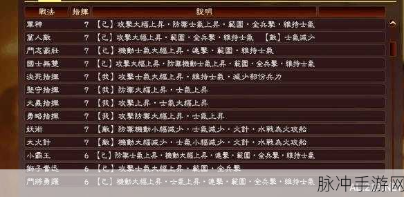 三国志13战法全解析,策略与智慧的较量