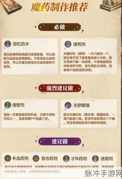 哈利波特魔法觉醒手游魔药制作全攻略