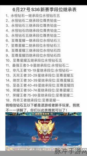 王者荣耀新赛季段位计算与晋级大法揭秘