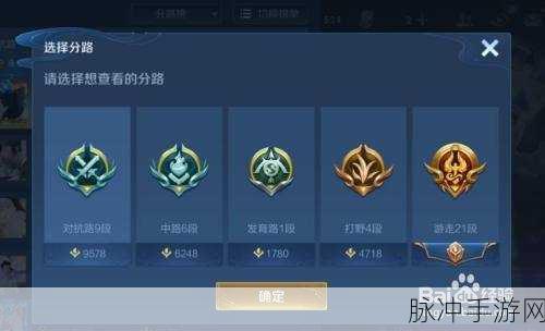 王者荣耀几段解析,深入探索分路段位系统