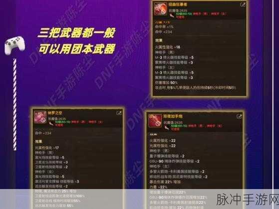 DNF手游攻略，神枪手职业武器详解
