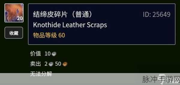 魔兽世界，珍稀皮革重结缔皮获取全攻略