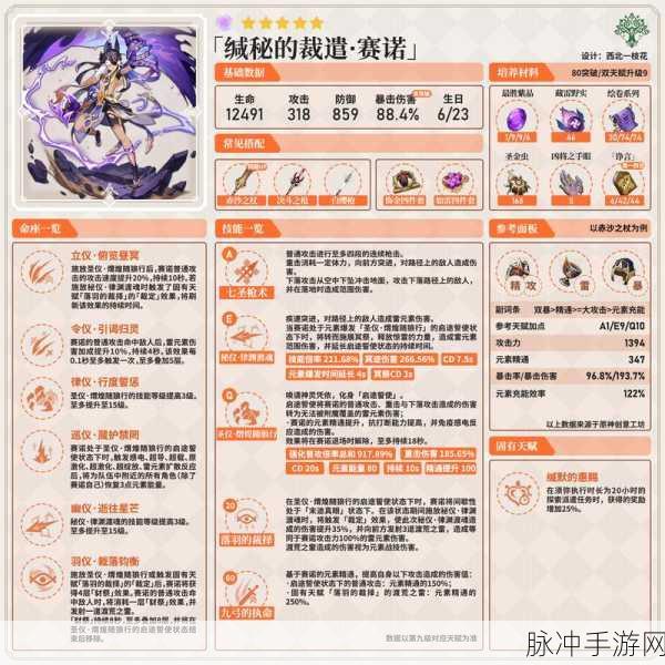 原神深度攻略，赛诺圣遗物搭配全解析