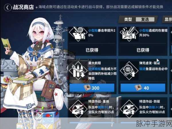 战舰少女R深度攻略，揭秘副官技能及其战术运用
