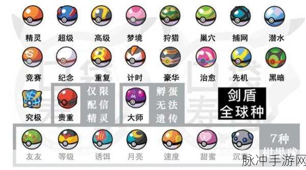 宝可梦剑盾手游攻略，稀有精灵球种类详解
