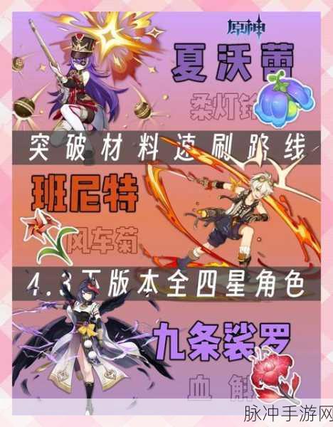 原神琳妮特突破材料全攻略,解锁四星角色的力量