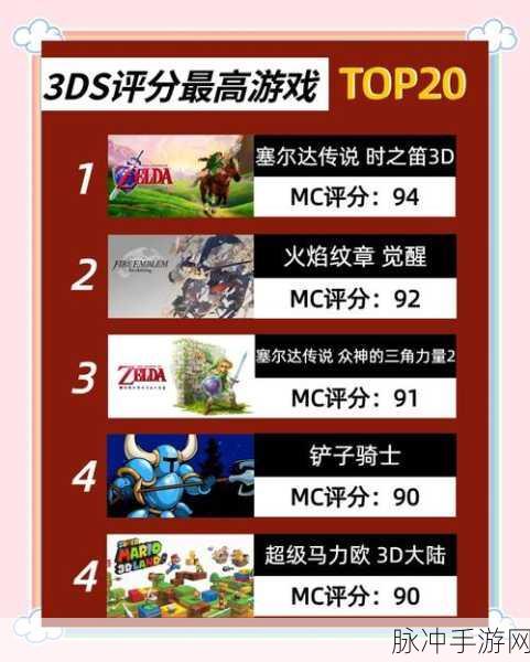 探索3DS游戏世界，揭秘最耐玩的十大手游排行榜