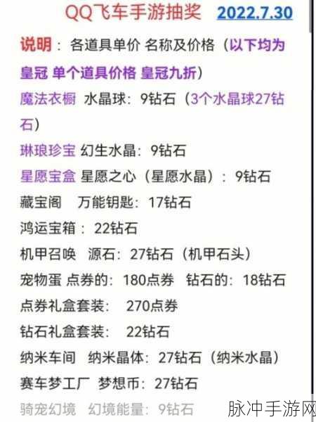 QQ飞车手游，解锁道具高手的全方位攻略