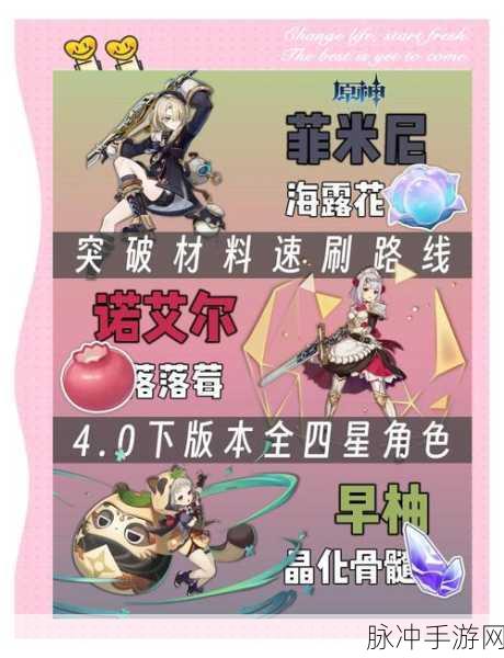 原神菲米尼角色突破全攻略,材料清单与高效获取途径