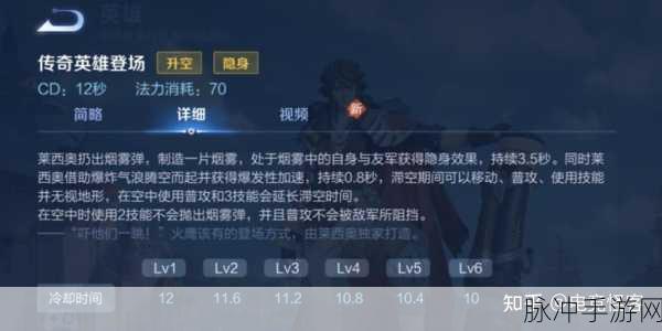 王者荣耀莱西奥技能定位详解，独特机制与战术应用深度剖析