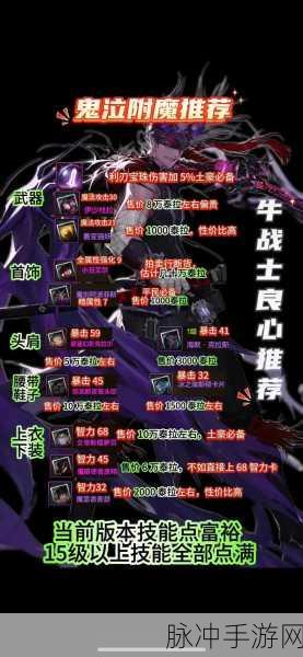 剑侠世界手游天王角色装备附魔属性优选深度全攻略