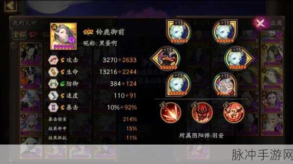 阴阳师手游荒川之主，御魂搭配与技巧深度剖析