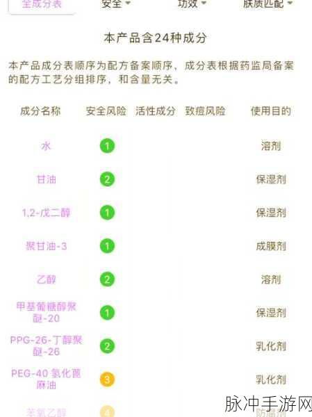 美丽修行在手游攻略中的成分标记技巧，解锁护肤新境界