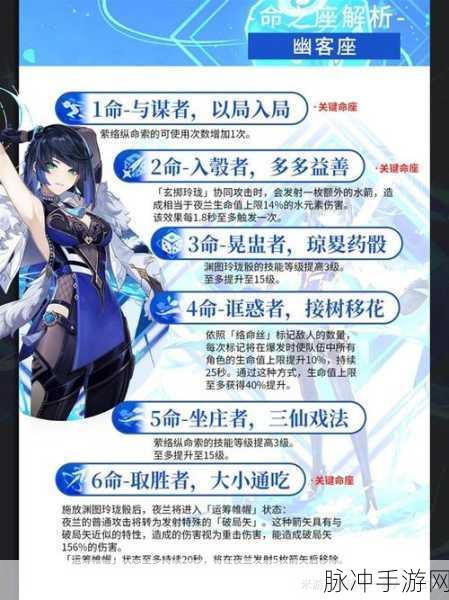 原神夜兰深度解析，是否值得培养及圣遗物选择指南