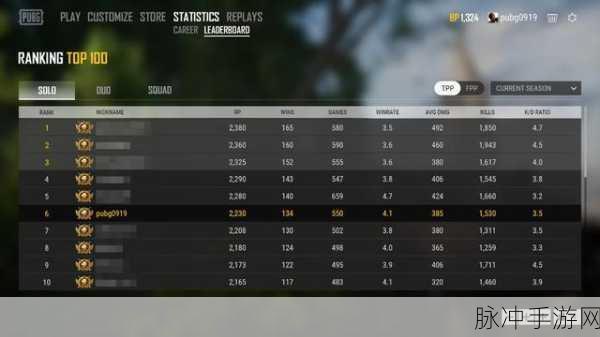 绝地求生吃鸡游戏段位等级顺序与最新分数要求深度解析