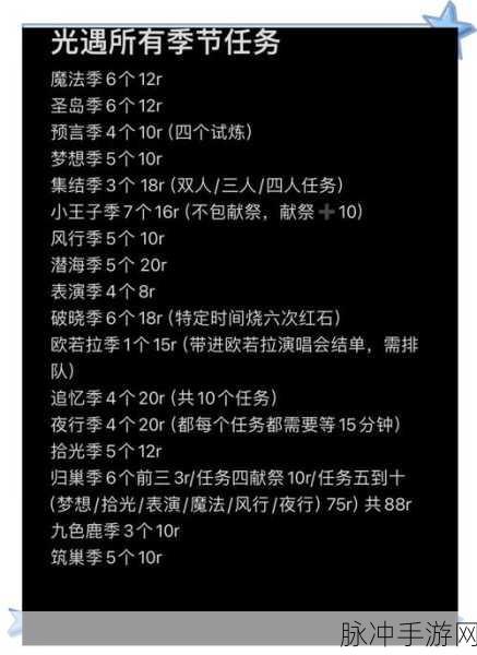 光遇手游攻略，轻松解锁表演季任务4全攻略