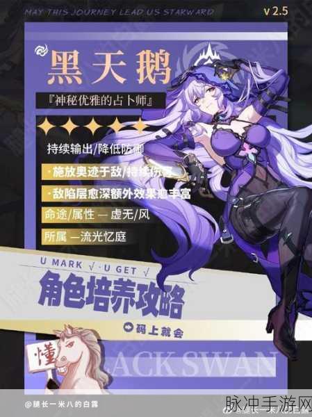 崩坏星穹铁道新宠儿，黑天鹅翩然而至，共赴宇宙摄影之旅深度攻略