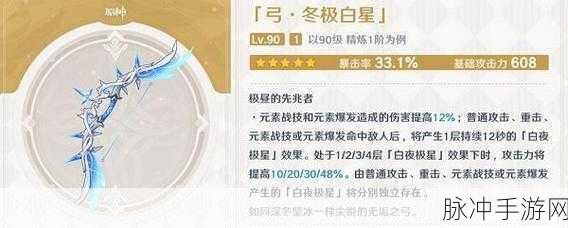 原神冬极白星适合谁？冬极白星使用推荐全解析