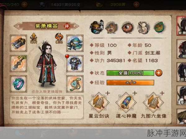 烟雨江湖男主养成深度攻略，打造无敌战士的全方位指南