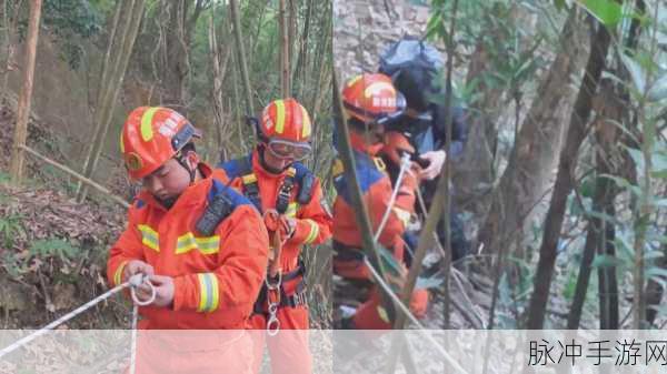 秋季男孩绳索救援，趣味休闲新挑战，解锁救援闯关新体验