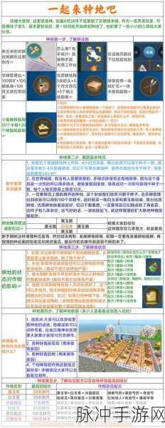 创造与魔法优质耕地农作物成熟时间全解析