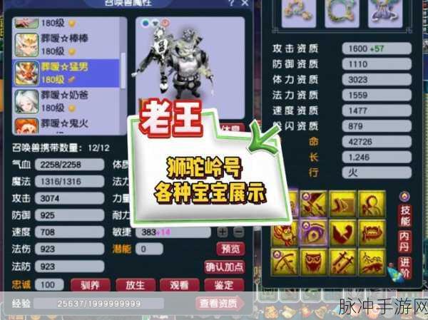 梦幻西游手游狮驼孩子技能加点全面攻略