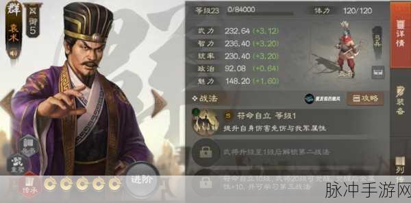 三国志战棋版纯钧深度解析与属性全览