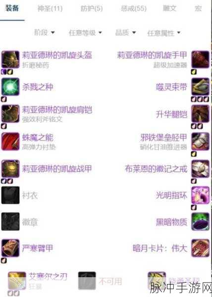 魔兽世界9.0惩戒骑橙装制作全攻略，部位选择与效果详解