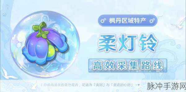 原神枫丹新特产柔灯铃,解锁角色突破的秘密