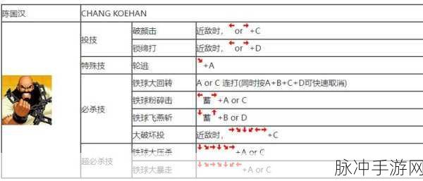 拳皇97连招出招表深度解析,草薙京的格斗艺术