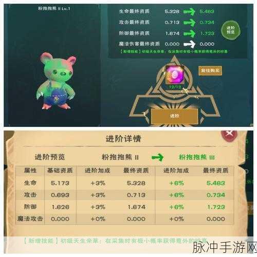 创造与魔法,深度解析蓝抱抱熊资质标准与培养攻略