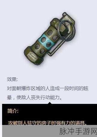 和平精英战术利器，震爆弹的神奇之处全面解析及使用方法