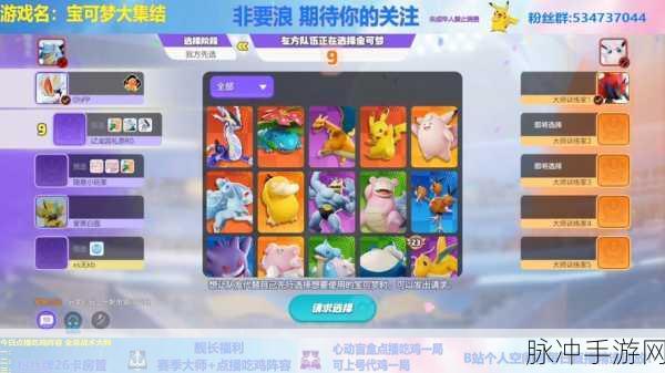 宝可梦大集结，上大师单排角色选择深度解析与攻略