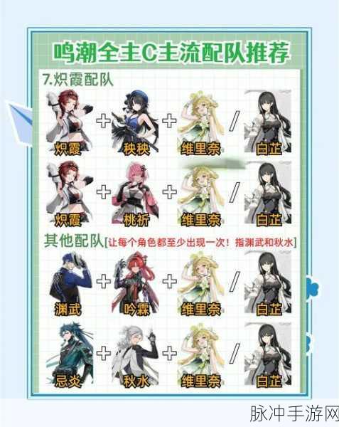 鸣潮强力四星角色深度解析,探秘游戏中最具潜力的战士阵容