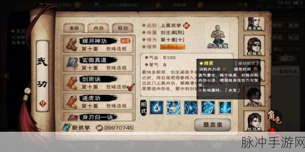 烟雨江湖玄冥经深度解析,武学属性及出处介绍攻略