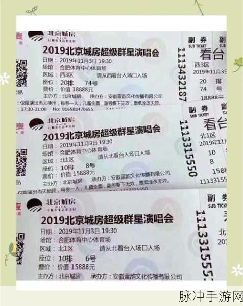 秀动票根上的tkid揭秘,手游玩家的演出购票攻略